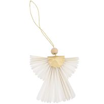 Anhänger Engel, Uni/offwhite, 10 cm