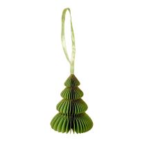 Anhänger Wabe, Tannenbaum, mintgrün/rund, 10 cm