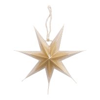 Papierstern Verlauf, weiß/gold, 18 cm