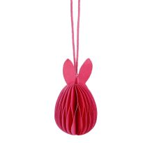 Anhänger Wabe, Hase/pink, 6 cm