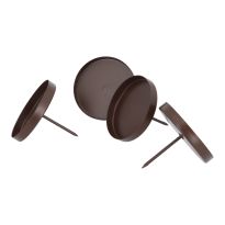 4er Set Kranzkerzenhalter, braun-matt, 7 cm