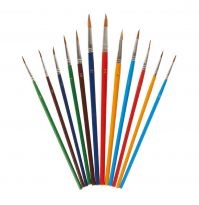 12-teiliges Pinselset mit Naturhaarborsten