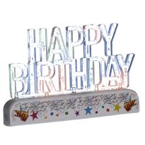 LED-Objekt Happy Birthday mit Musik