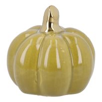 Kürbis Glanz, modern, grün/gold, 7 cm