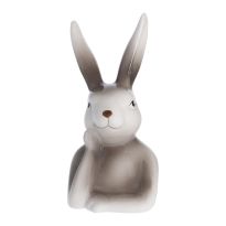 Hase Natur, Hand an Kinn, 18 cm