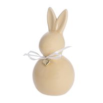 Hase Schleife/Herz, orange, 14.5 cm