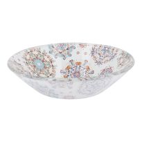Schale Orient, Mandala/weiß/bunt, 10 cm