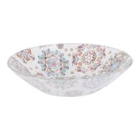 Schale Orient, Mandala/weiß/bunt, 12 cm