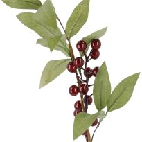 Beerenzweig Laub, rot/glänzend, 35 cm