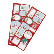 Sticker-Set Xmas, Eisbär/dunkelrot