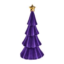 Baum Flock, lila/gold, 30 cm