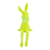 Kantenhocker Flock-Hase, grün, 29 cm