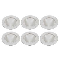 6er Set Dekoteller, 33 cm, silber