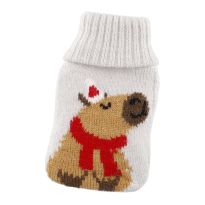 Strick-Taschenwärmer Capybara/grau, 13 cm