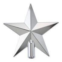 Baumspitze Stern, silber/glänzend, 20 cm
