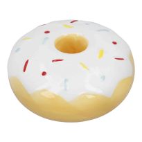 Kerzenhalter Donut, weiß