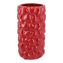 Vase Herz, rot, 27 cm