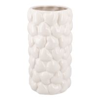Vase Herz, weiß, 27 cm