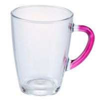 Teeglas mit Farbhenkel, pink, 350 ml