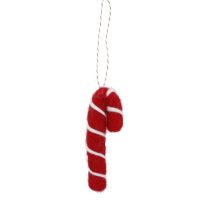 Anhänger Zuckerstange, rot, 11 cm