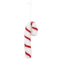 Anhänger Zuckerstange, weiß, 11 cm
