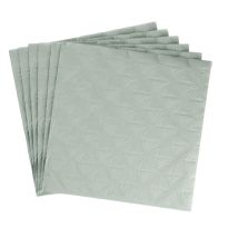 Serviette Artdeco, Prägung, mintgrün, 16 Stück