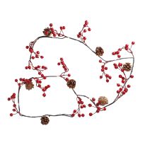 Lichterkette Beerenzweig, rot, 20er