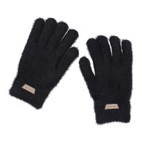 Handschuhe Flausch, schwarz