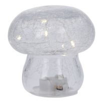 LED-Pilz Craquele, klar, 8 cm