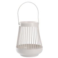 Windlicht Laterne, weiß, 16 cm