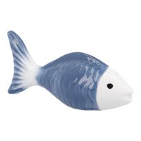 Deko-Fisch, geriffelt/blau, 11.5 x 5 cm