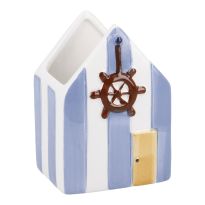 Deko-Haus Maritim, gestreift/Rad, 11 cm