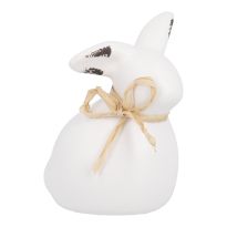 Hase Mia, Knickohr, matt, creme, 8 cm