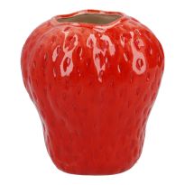 Vase Erdbeere, rot, 18 cm