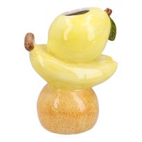 Vase Frucht, Orange/Banane/Birne, 20.5 cm