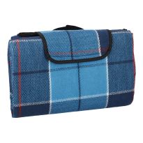 Picknickdecke Karo, türkis/rot, 130 x 170 cm