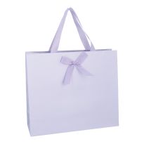 Geschenktüte Uni mit Schleife, flieder, 36 x 31 cm