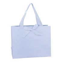 Geschenktüte Uni mit Schleife, hellblau, 25 x 20 cm