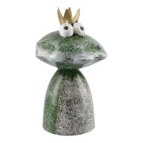 Zaunstecker Frosch, grün/gold, 18 cm