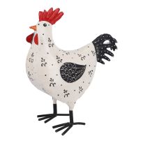 Hahn Tim, weiß/schwarz, 25 cm