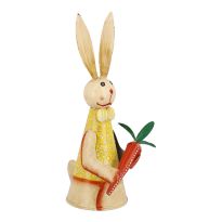 Zaunstecker Hase, Karotte/gelb, 29 cm