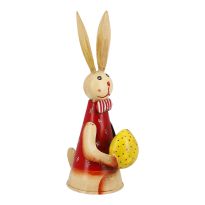 Zaunstecker Hase, Ei/rot, 29 cm