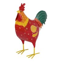 Huhn Oskar, gelb/rot, 36 cm