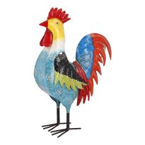 Hahn Felix, bunt/türkis/blau, 54 cm