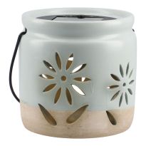 Solar-Laterne Blume, türkis, 9 cm