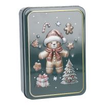 Keksdose Retro, Teddy/eckig, 13.4 x 9.5 x 3.7 cm