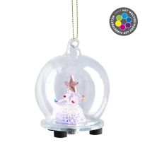 LED-Kugel Tanne, bunt, 6 x 7.5 cm