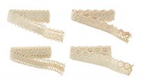 Klebeband Spitze, creme, 4x 1 Meter