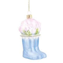 Anhänger Fancy, Edel, Gummistiefel mit Tulpen, 11.5 cm
