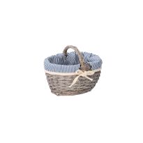 Deko-Korb Streifen, blau/weiß, 27,5 cm